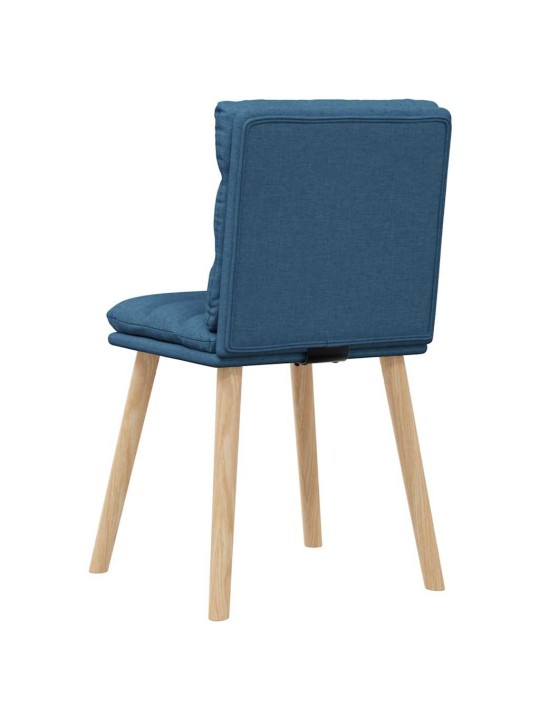 Jídelní židle 4 ks modré textil