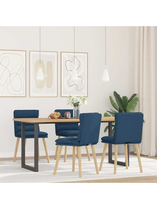 Jídelní židle 4 ks modré textil