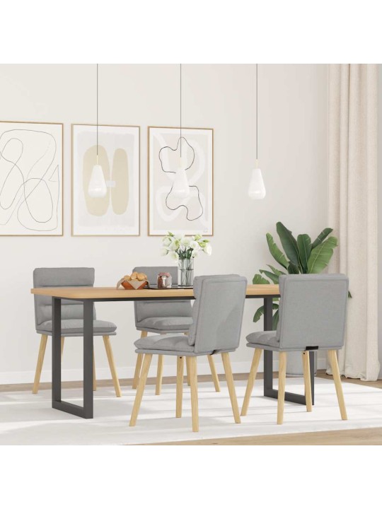 Otočné jídelní židle 4 ks oblak šedá textil