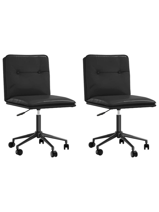 Jídelní židle 2 ks černé umělá kůže