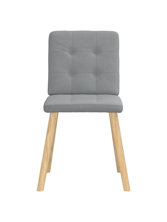 Jídelní židle 6 ks světle šedé textil