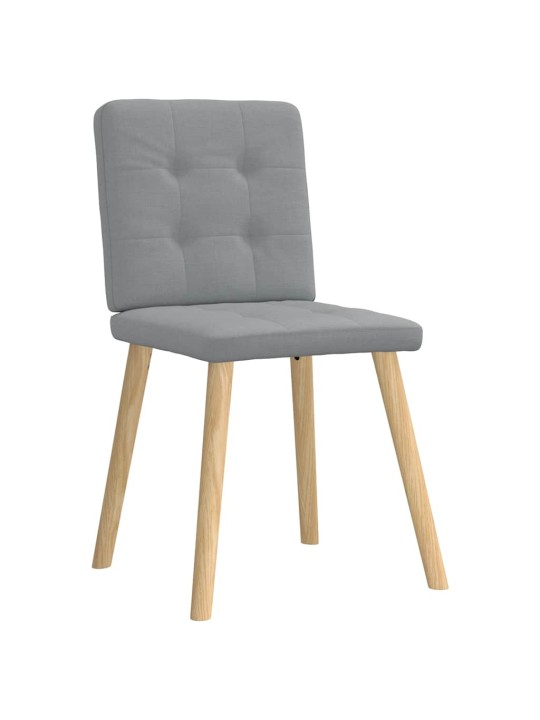 Jídelní židle 6 ks světle šedé textil