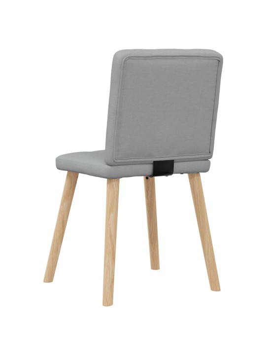 Jídelní židle 6 ks světle šedé textil