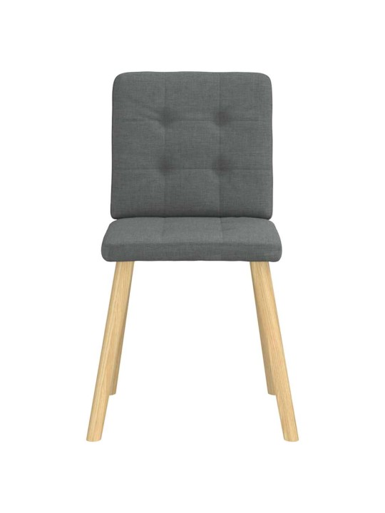 Otočné jídelní židle 6 ks tmavě šedé textil