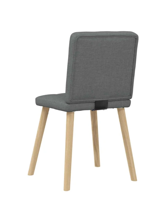 Otočné jídelní židle 6 ks tmavě šedé textil