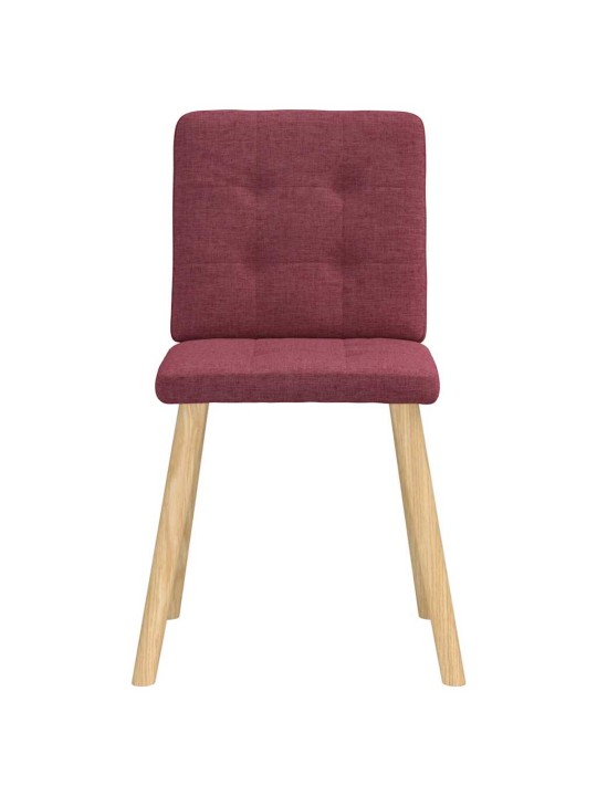 Jídelní židle 6 ks vínové textil
