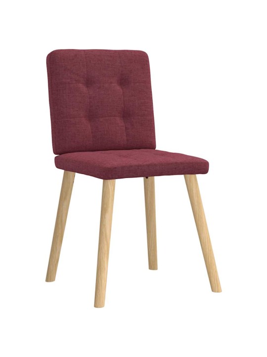 Jídelní židle 6 ks vínové textil