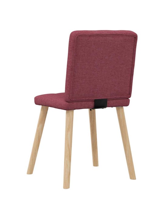 Jídelní židle 6 ks vínové textil