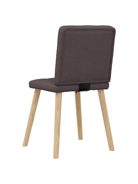 Jídelní židle 6 ks tmavě hnědé textil