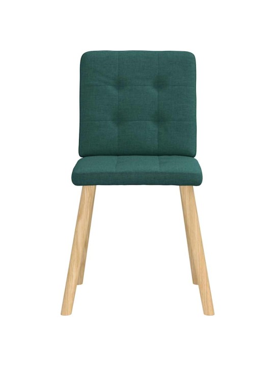 Jídelní židle 6 ks tmavě zelené textil