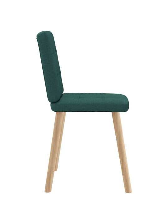 Jídelní židle 6 ks tmavě zelené textil