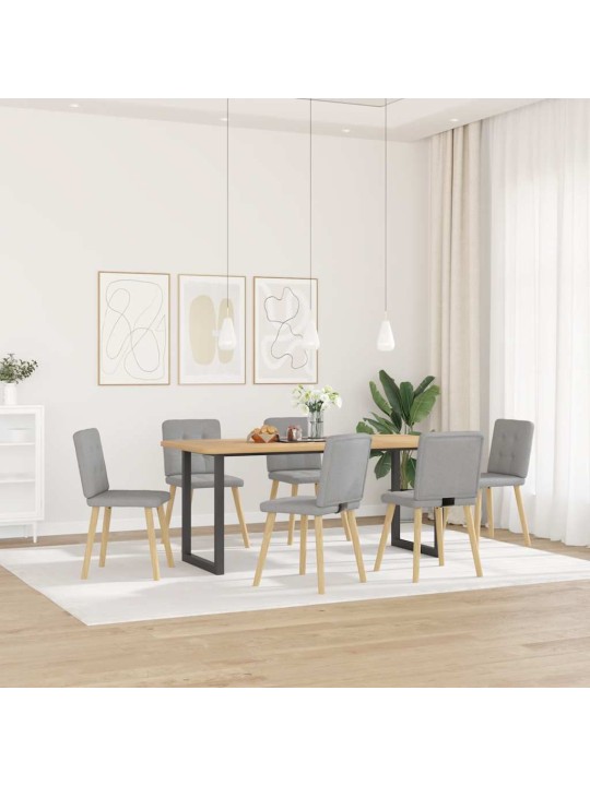Otočné jídelní židle 6 ks oblak šedá textil