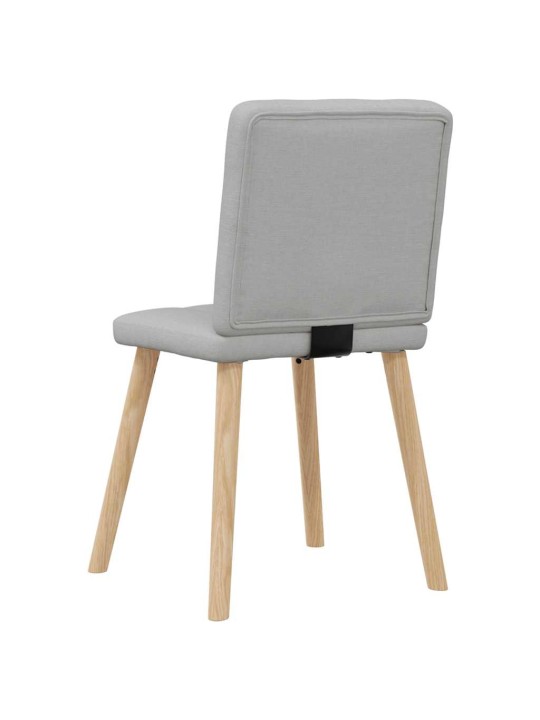 Otočné jídelní židle 6 ks oblak šedá textil