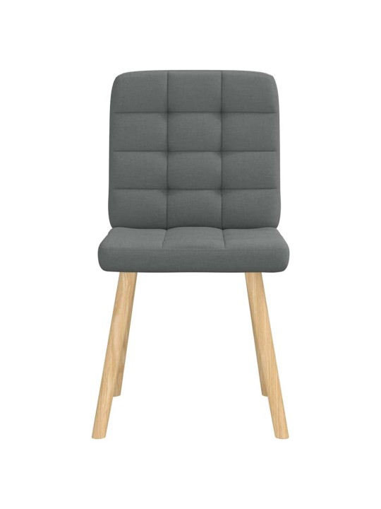 Otočné jídelní židle 6 ks tmavě šedé textil