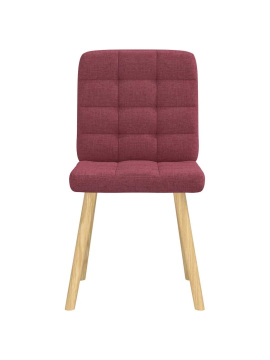 Jídelní židle 6 ks vínové textil
