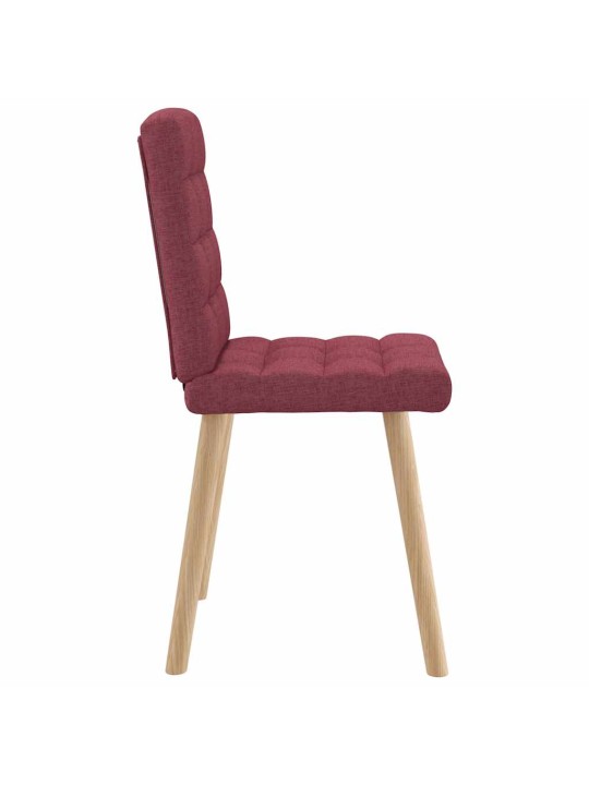 Jídelní židle 6 ks vínové textil