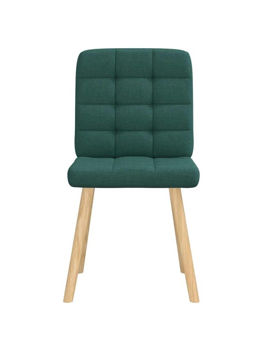 Jídelní židle 6 ks tmavě zelené textil