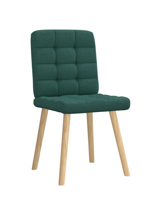 Jídelní židle 6 ks tmavě zelené textil