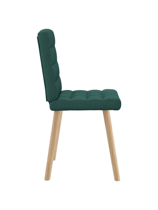 Jídelní židle 6 ks tmavě zelené textil