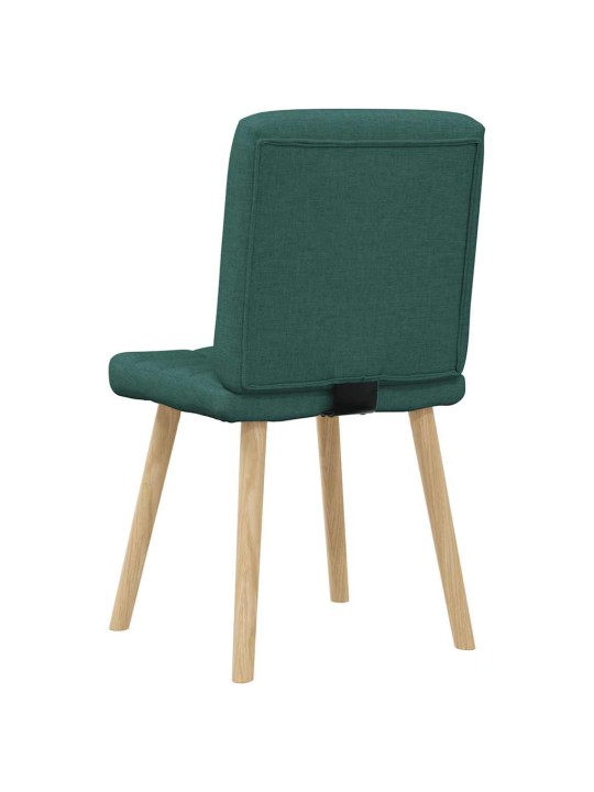 Jídelní židle 6 ks tmavě zelené textil