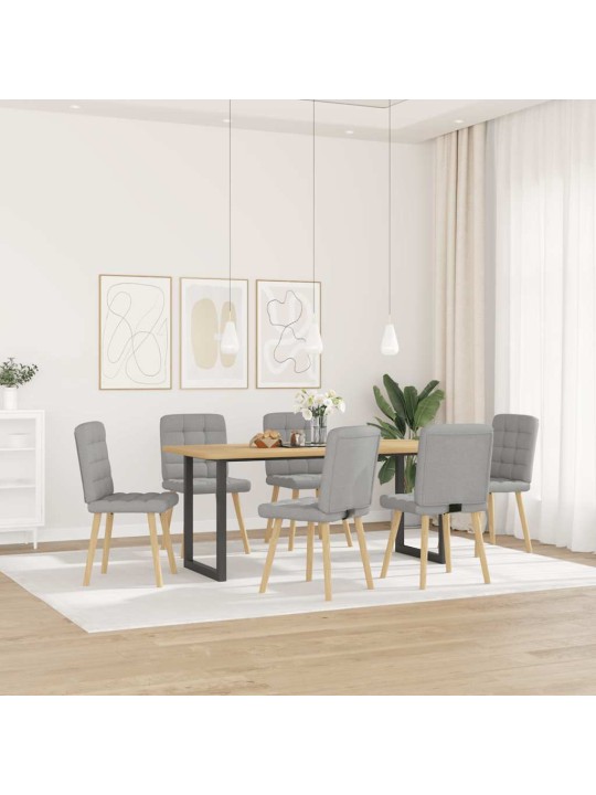 Otočné jídelní židle 6 ks oblak šedá textil