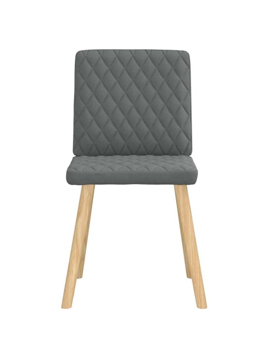 Otočné jídelní židle 6 ks tmavě šedé textil
