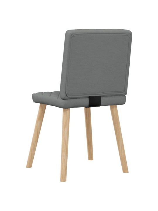 Otočné jídelní židle 6 ks tmavě šedé textil
