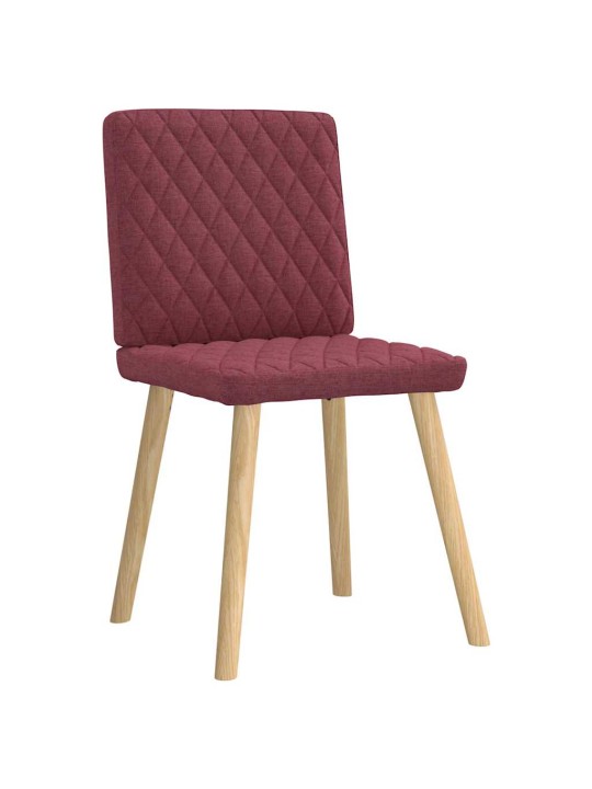 Jídelní židle 6 ks vínové textil