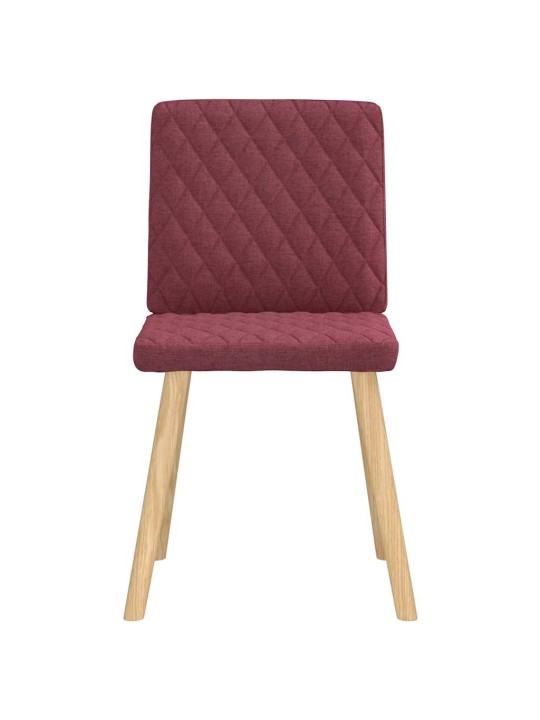 Jídelní židle 6 ks vínové textil