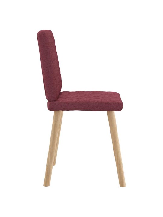 Jídelní židle 6 ks vínové textil