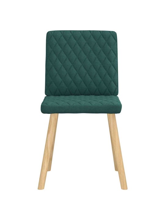 Jídelní židle 6 ks tmavě zelené textil