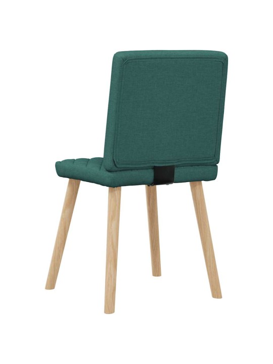 Jídelní židle 6 ks tmavě zelené textil