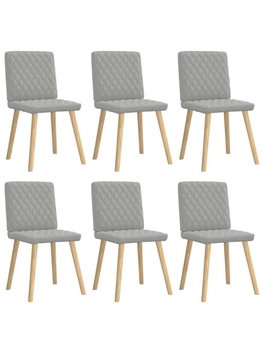 Otočné jídelní židle 6 ks oblak šedá textil