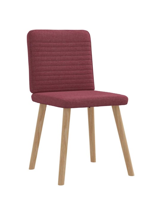Jídelní židle 6 ks vínové textil