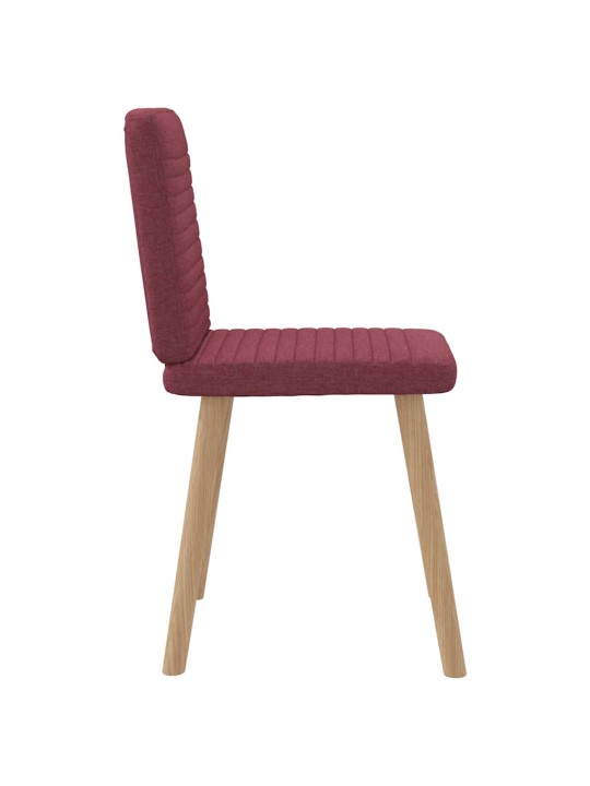 Jídelní židle 6 ks vínové textil
