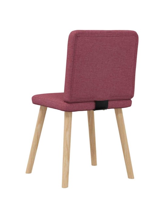 Jídelní židle 6 ks vínové textil