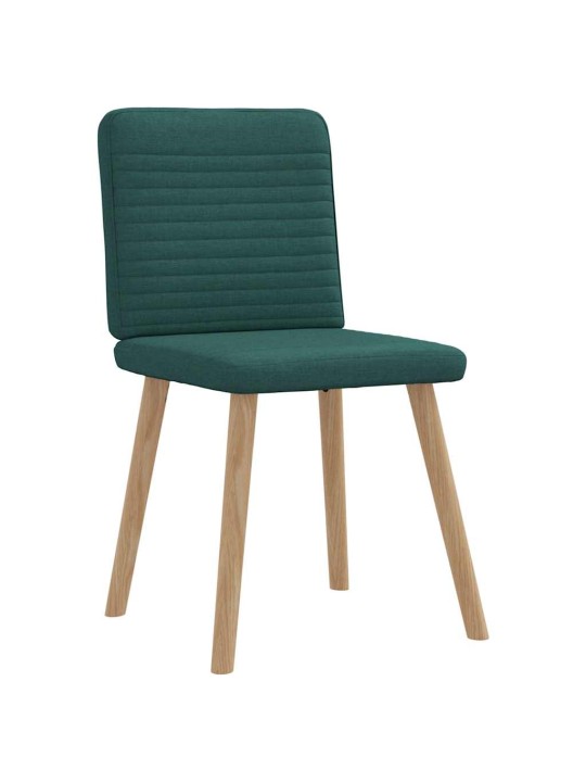 Jídelní židle 6 ks tmavě zelené textil