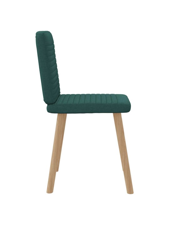 Jídelní židle 6 ks tmavě zelené textil