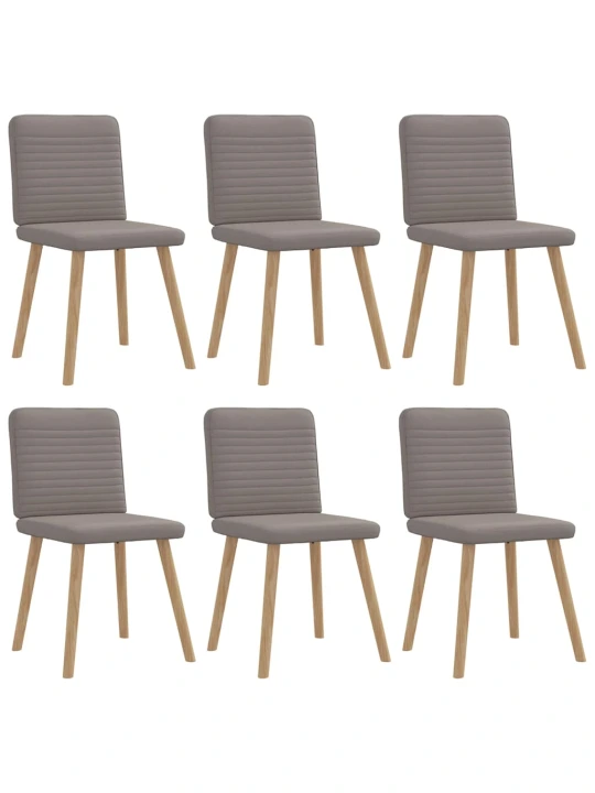 Jídelní židle 6 ks taupe textil