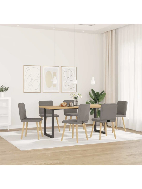 Jídelní židle 6 ks taupe textil