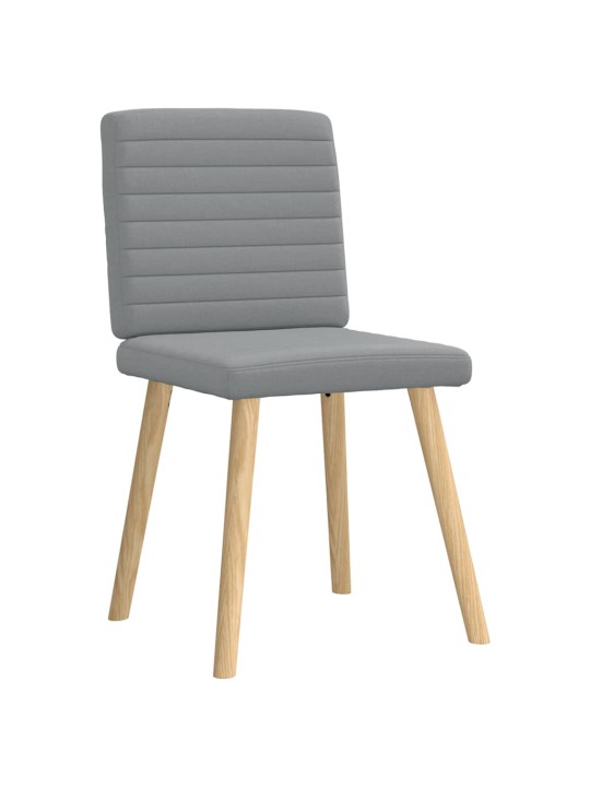 Jídelní židle 6 ks světle šedé textil