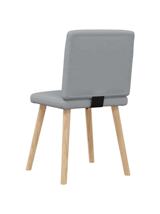 Jídelní židle 6 ks světle šedé textil
