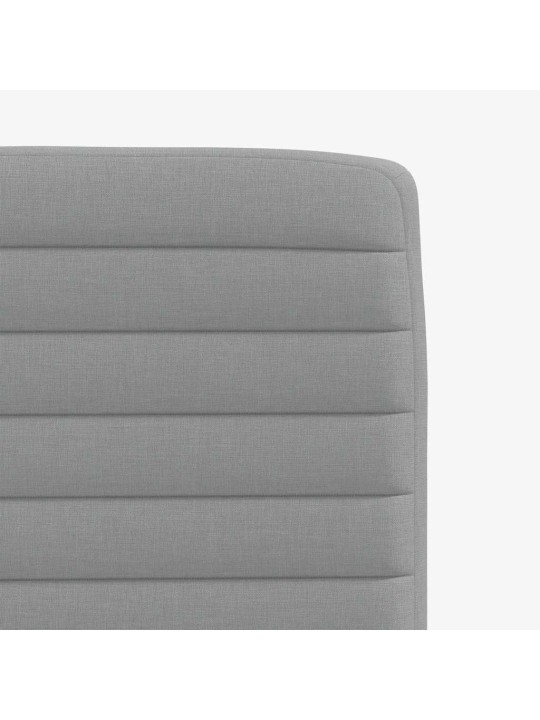 Jídelní židle 6 ks světle šedé textil