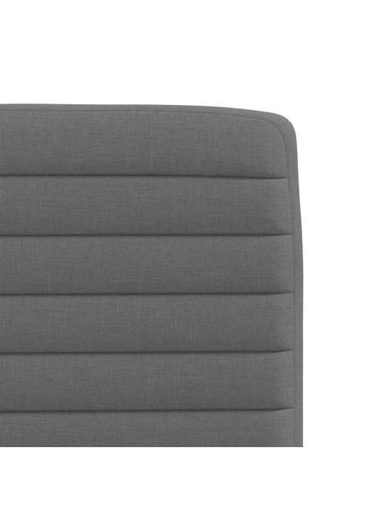 Otočné jídelní židle 6 ks tmavě šedé textil