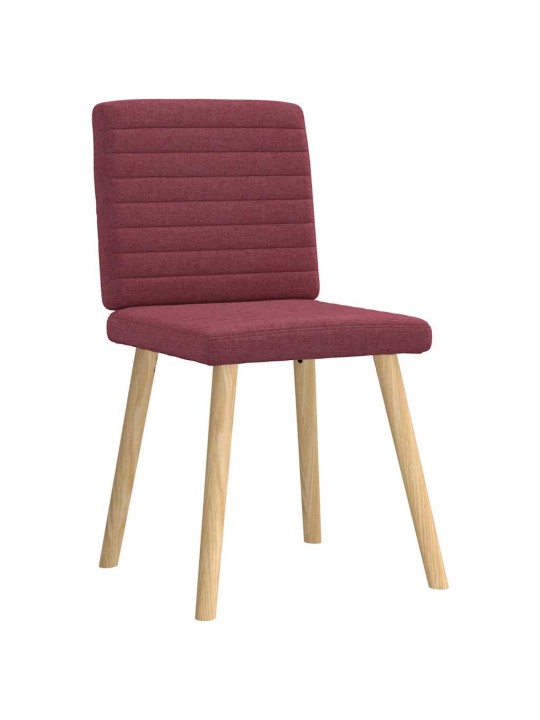 Jídelní židle 6 ks vínové textil