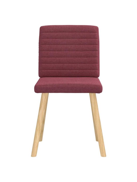 Jídelní židle 6 ks vínové textil