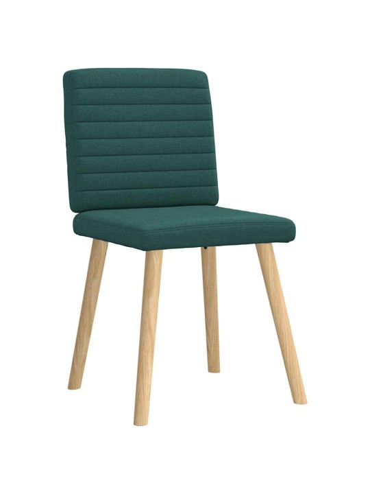 Jídelní židle 6 ks tmavě zelené textil