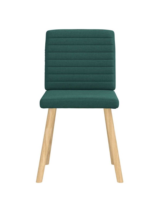 Jídelní židle 6 ks tmavě zelené textil