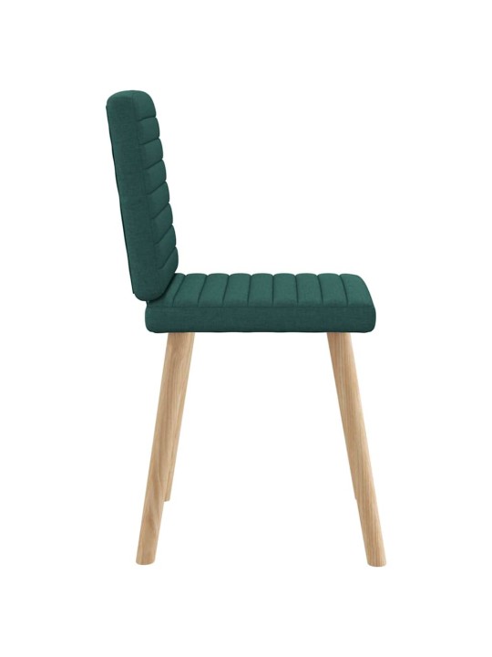 Jídelní židle 6 ks tmavě zelené textil