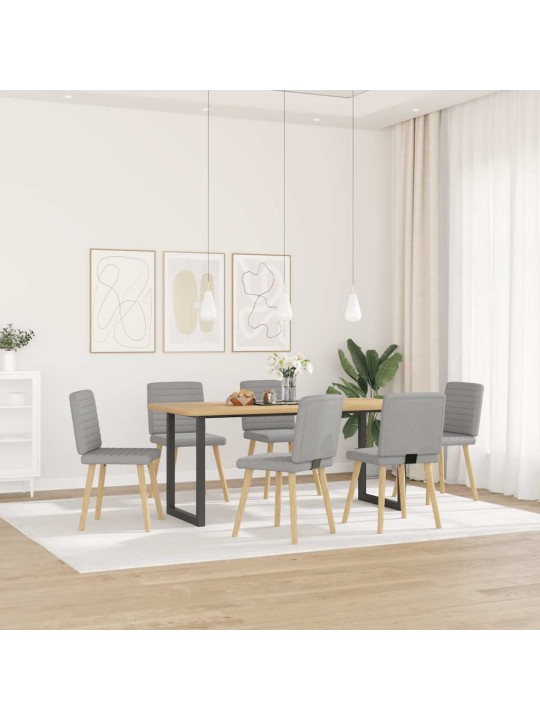 Otočné jídelní židle 6 ks oblak šedá textil